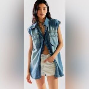 Free people wild dreams denim top